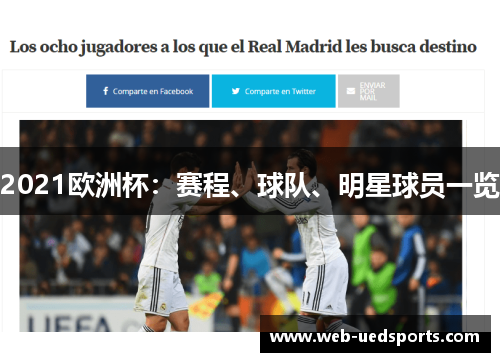 2021欧洲杯：赛程、球队、明星球员一览