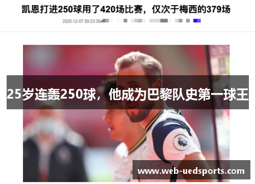 25岁连轰250球，他成为巴黎队史第一球王