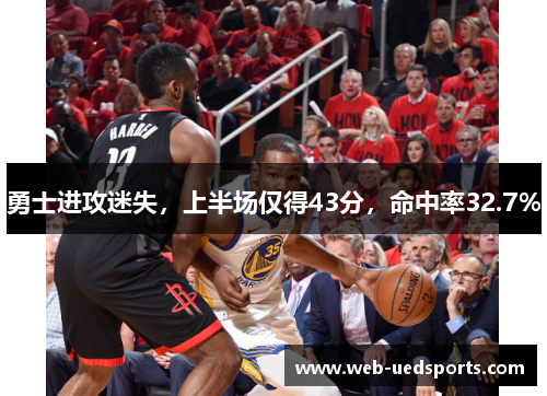 勇士进攻迷失，上半场仅得43分，命中率32.7%